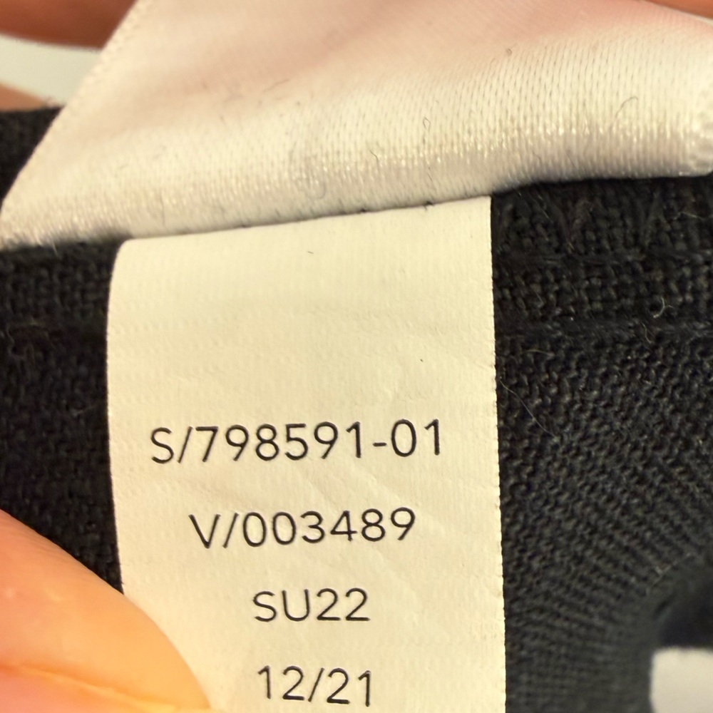 Athleta Playa Linen Wide Crop Pant Black Wide-Leg Cropped Pants size 12 Tall 12T - Picture 15 of 15